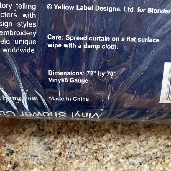 Expressions Stop Bugging Me Vinyl Shower Curtain 72X70in New - Picture 3 of 7